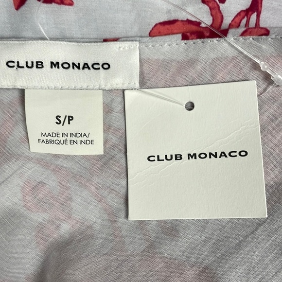 Club Monaco Silk-blend Gray / Maroon Floral Tank Top/Cami Size S NWT - Picture 2 of 9